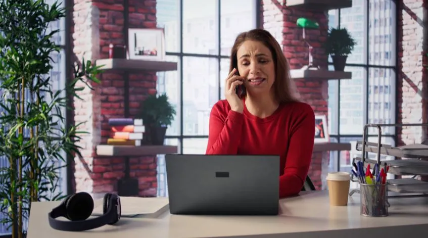 Remote customer service representative sending follow-up emails and nurturing leads